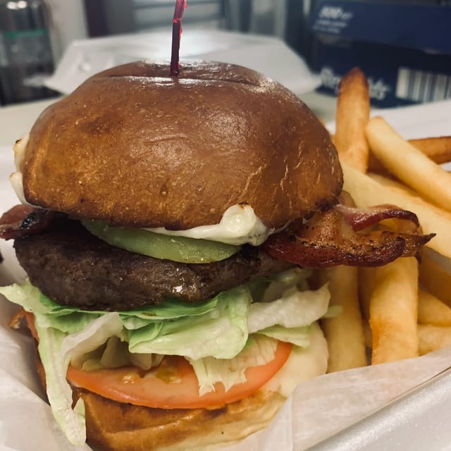 Mushroom Swiss Burger.